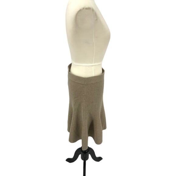 Tanya Taylor Jennie Merino Wool Blend Knit Skirt Camel Size Large NWT $365 MSRP - Picture 4 of 8